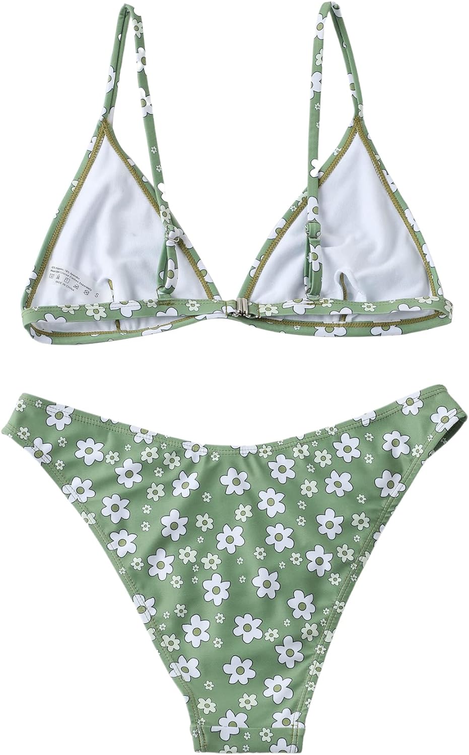 Floerns Women's Two Piece Bathing Suit Floral Print Triangle Bikini Swimsuit