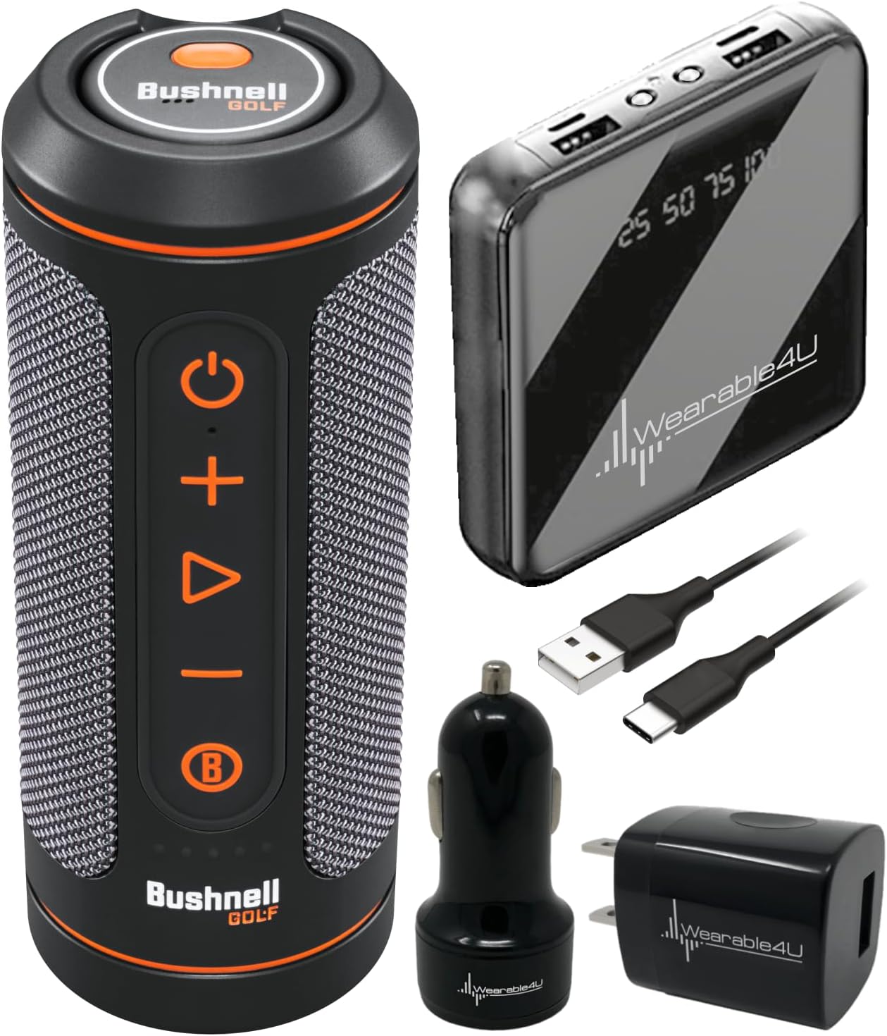 Bushnell Wingman 2 GPS Golf Speaker with Power Pack Bundle