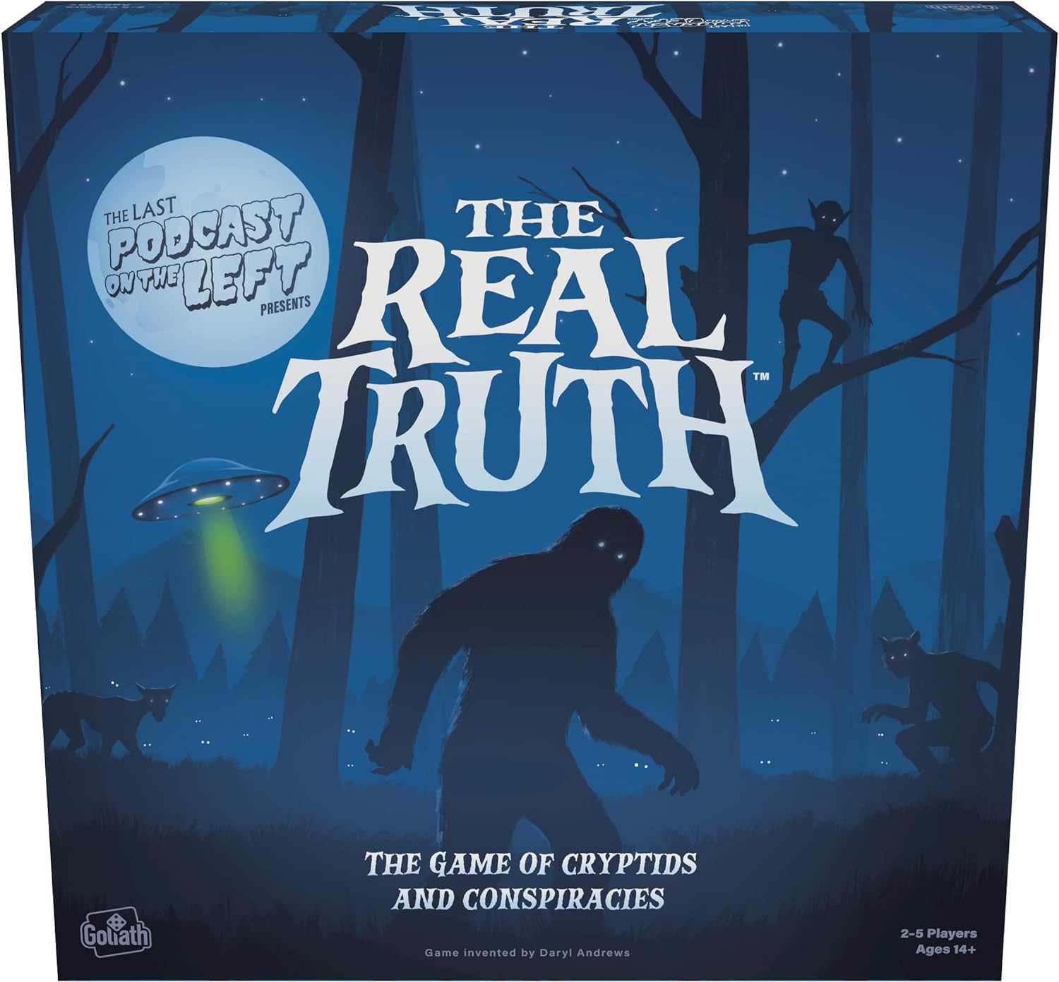 Goliath The Last Podcast on The Left Presents: The Real Truth - Strategy Game of World Conspiracy Theories and Mysteries with Over 300 Components - Ages 14 and Up, 2-5 Players