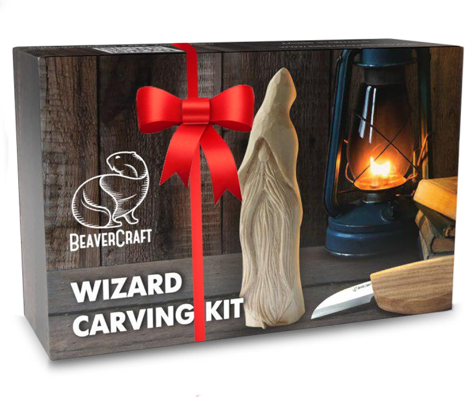 BeaverCraft Whittling Kit for Beginners, Wood Carving Kit for Beginners - Wood Carving Tools Woodworking Kit for Adults and Teens - Whittling Knife Kit with Wood Blocks - Wood Carving Set DIY03 Wizard