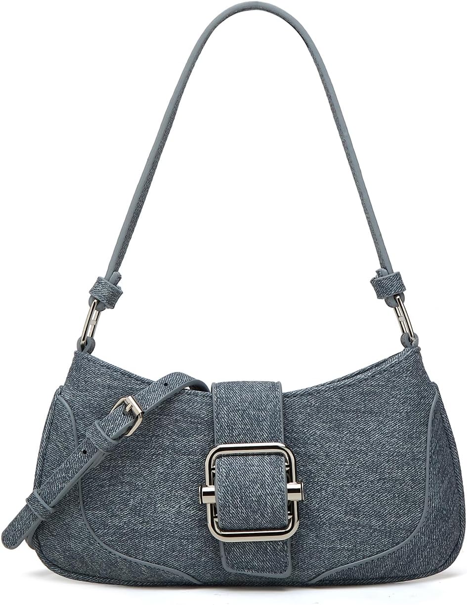 Denim Hobo Bag for Women Canvas Shoulder Crossbody Bags Y2K Small Clutch Totes Handbag Evening Armpit Top Handle Purse 2023