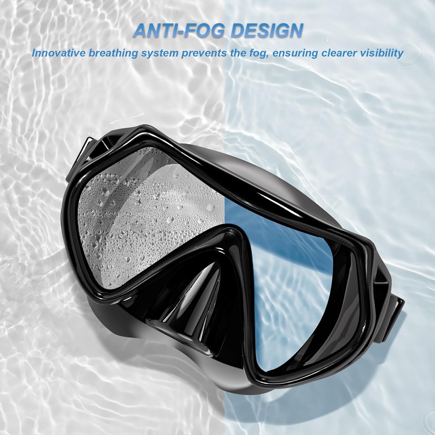 Snorkel Set, Snorkel Mask Anti Fog with Panoramic View, Anti-Leak Snorkeling Gear Dry Top Snorkel for Scuba Diving Swimming Training Adults Youths Kids