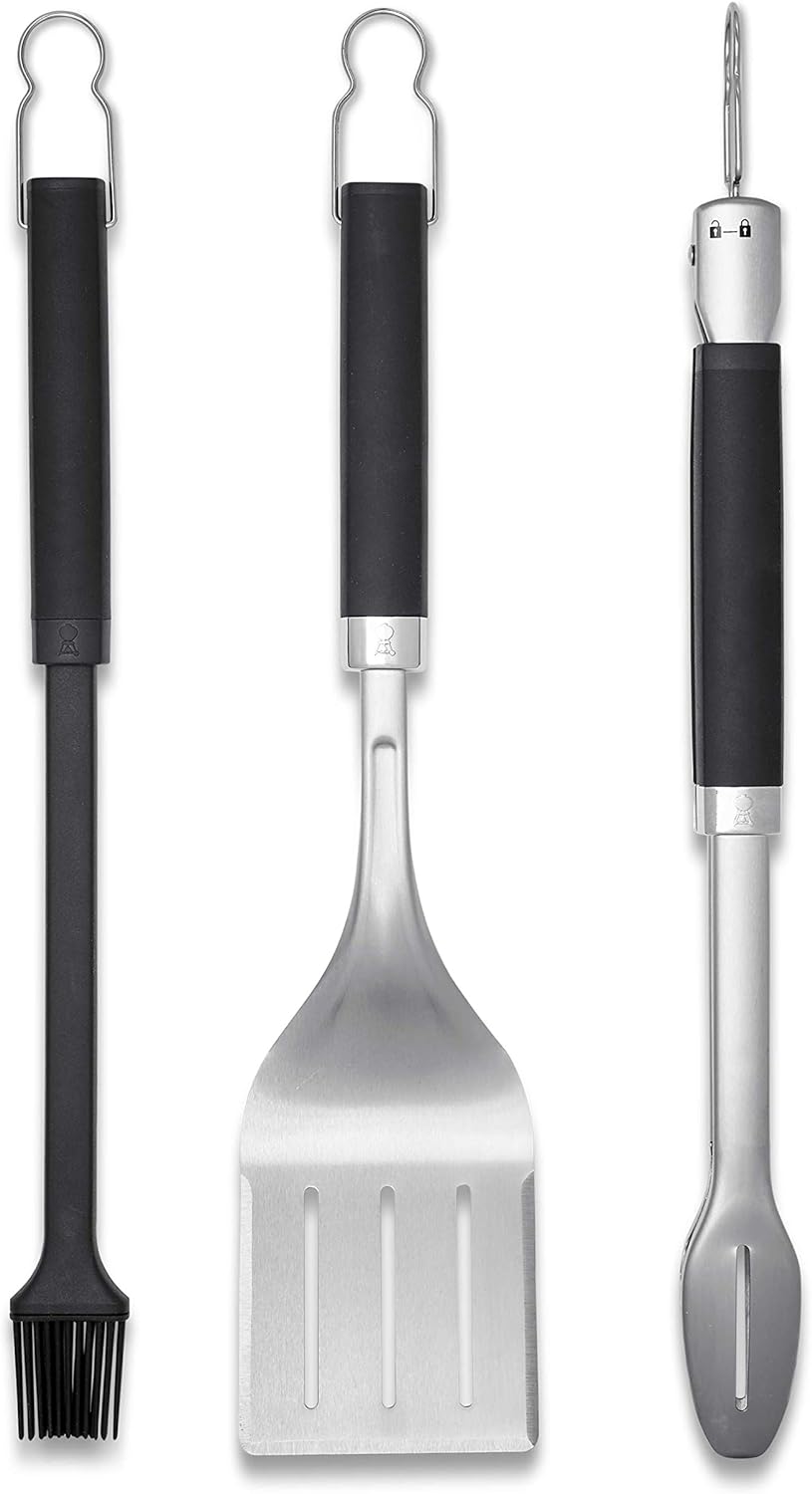 Weber Precision 3-Piece Grilling Tool Set, Stainless Steel