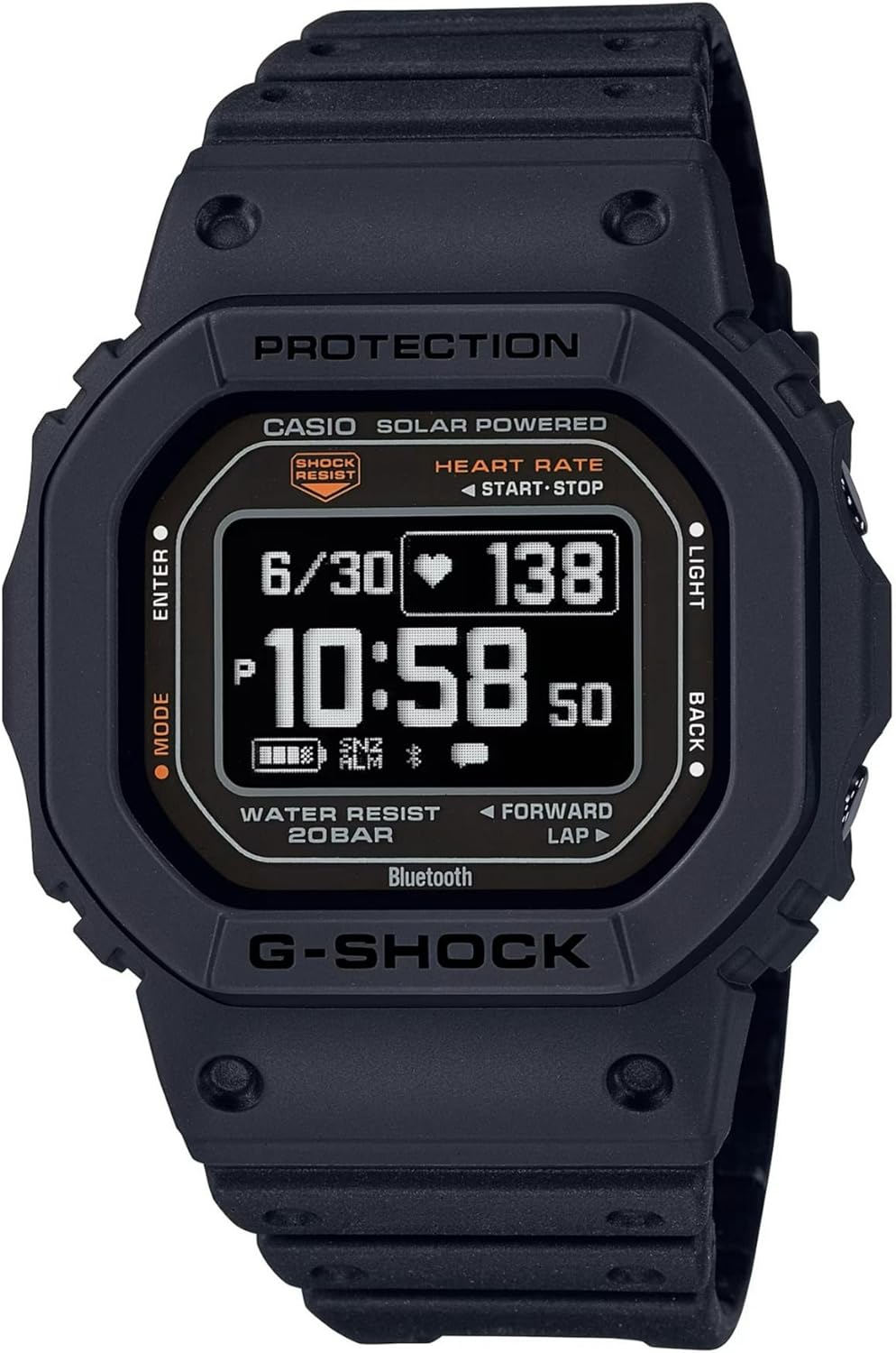 Casio Men's G-Shock Move DW-H5600 Series, Multisport (Run, Walking, Gym Workout), Heart Rate Watch, Quartz Solar Assisted Watch