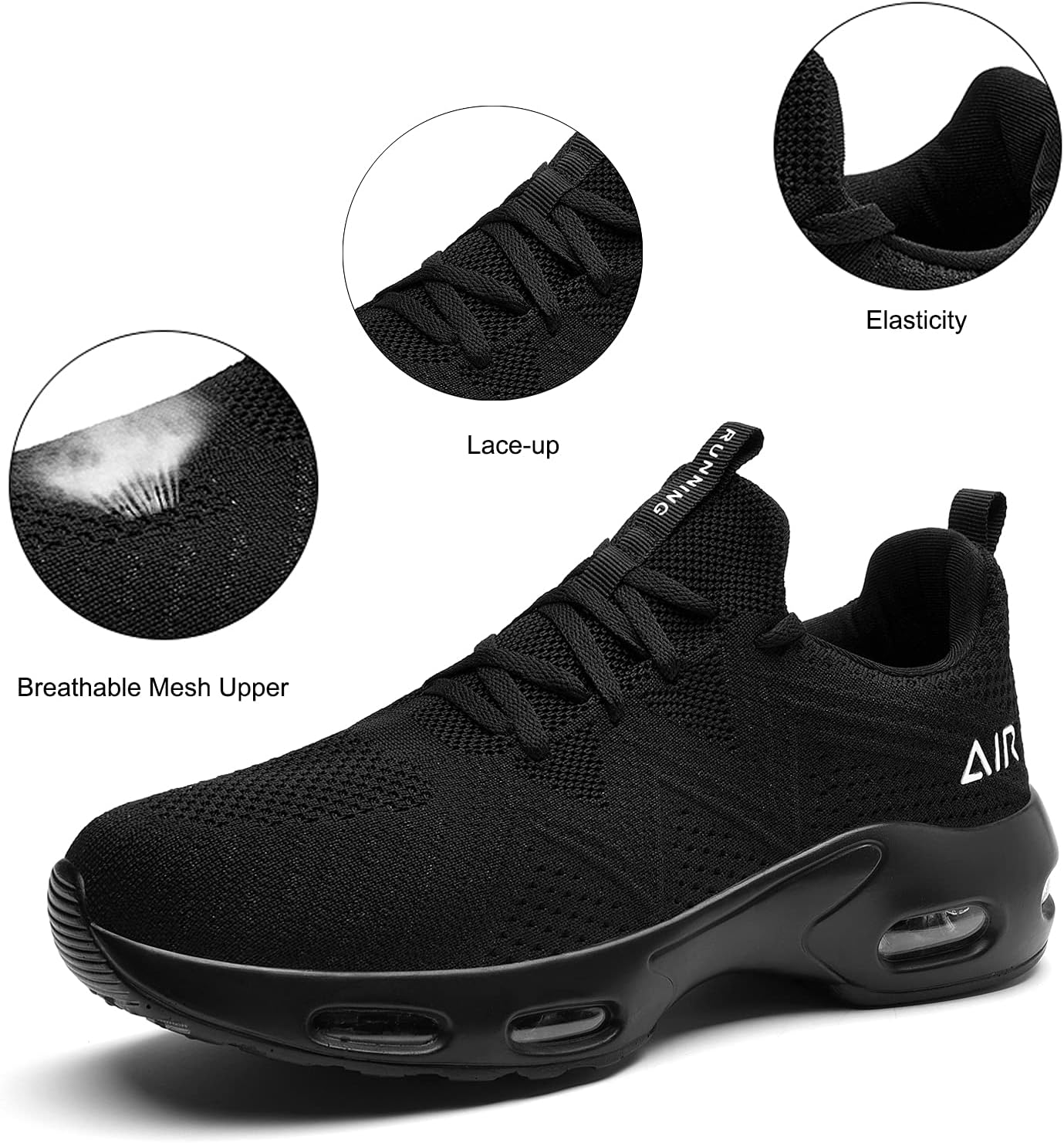 Mens Air Running Shoes Comfortable Walking Tennis Sneakers Lighweight Athletic Shoes for Sport Gym Jogging US 7-12