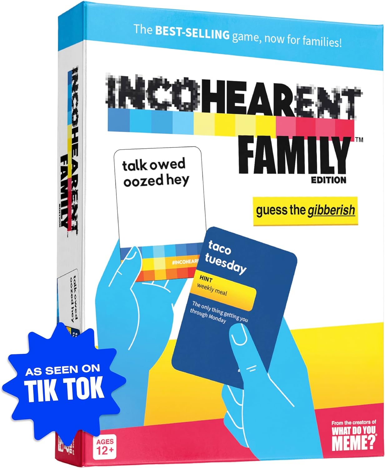 WHAT DO YOU MEME? Incohearent Family Edition - The Family Game Where You Compete to Guess The Gibberish - Family Card Games for Kids and Adults, Easter Family Games