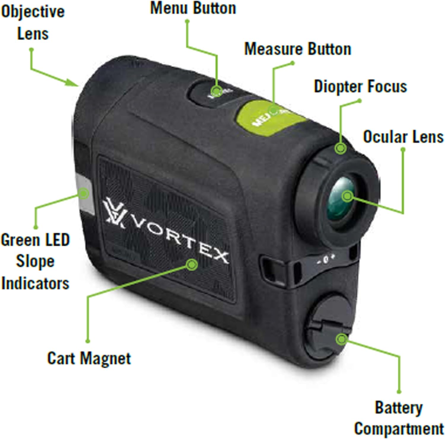 Vortex Optics Anarch Image Stabilized Golf Laser Rangefinder | Tournament Legal, PinSpotter Mode, Slope Mode, Cart Magnet, Waterproof, Shockproof | Unconditional, Unlimited