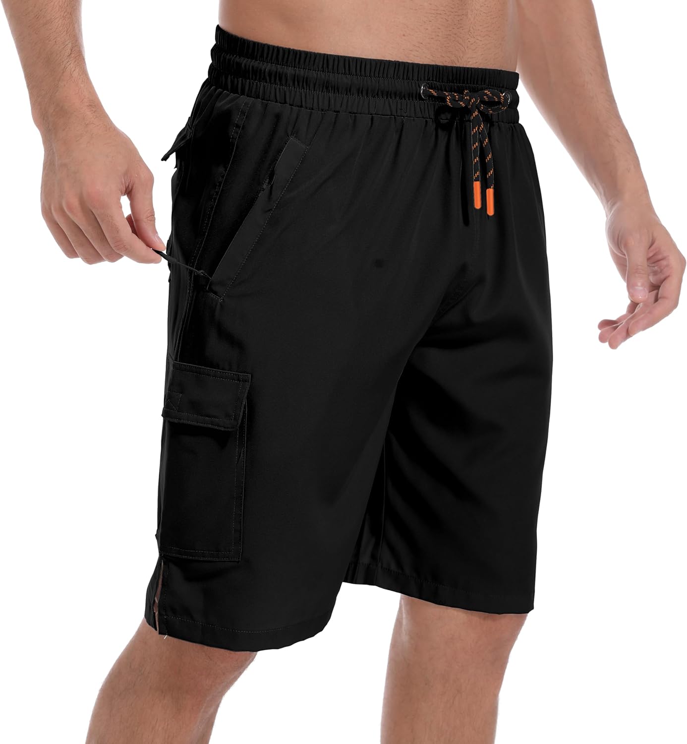 Men's Swim Trunks Quick Dry Board Shorts with Zipper Pockets Beach Shorts Bathing Suits for Men - No Mesh Liner