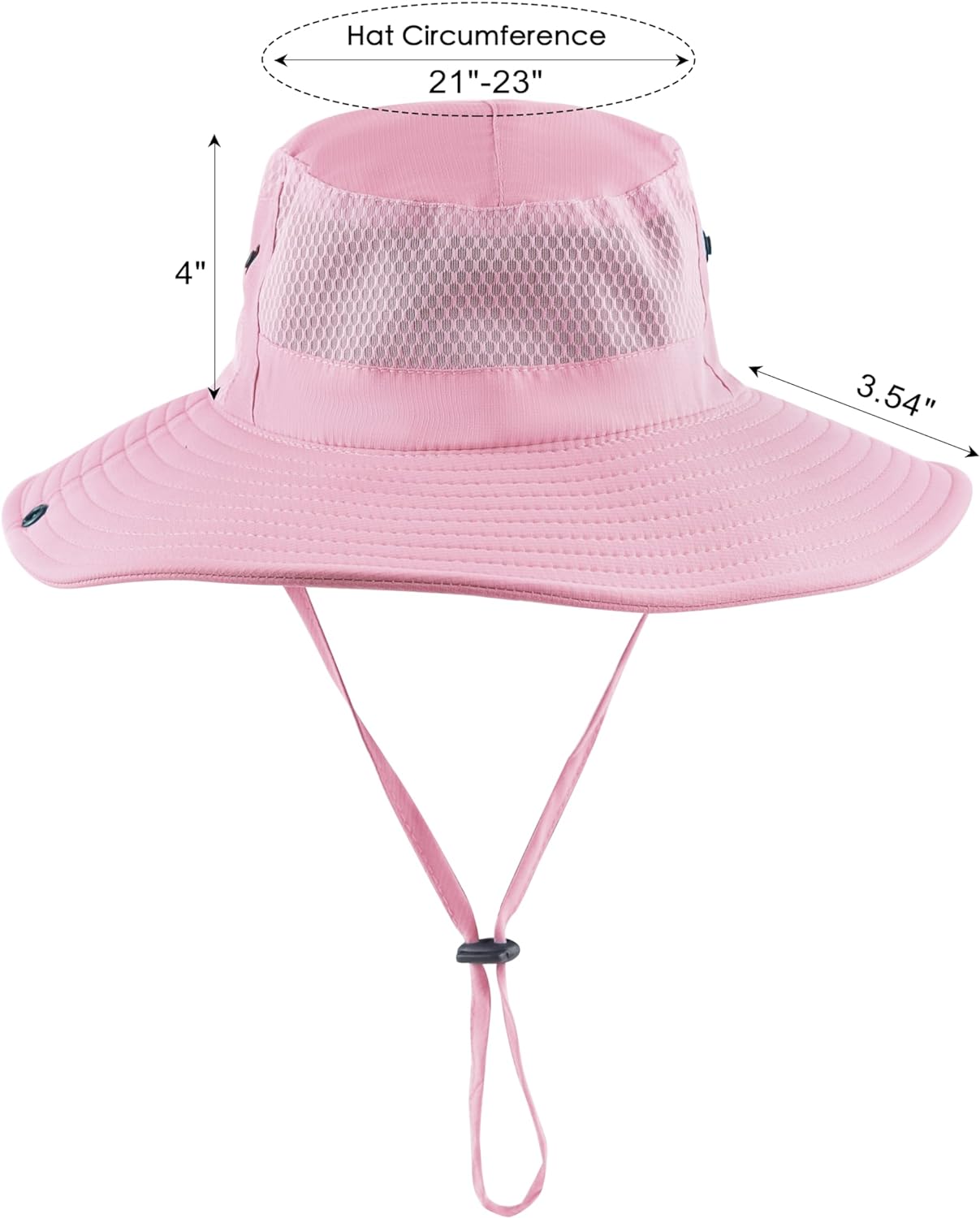 Womens Ponytail Sun Hat Wide Brim Mesh Bucket Hat UV UPF50 Protection Hat Foldable Summer Travel Beach Fishing Hats