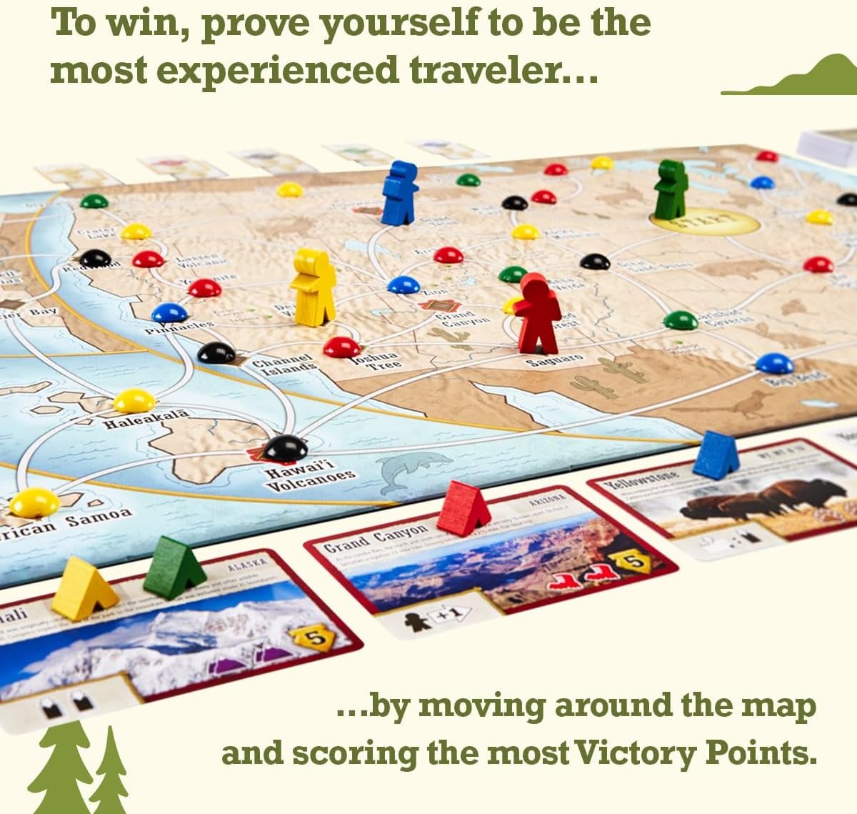 Underdog Games Trekking The National Parks - The Award-Winning Family Board Game | Designed for National Park Lovers | Great for Kids Ages 10 and Up | Easy to Learn