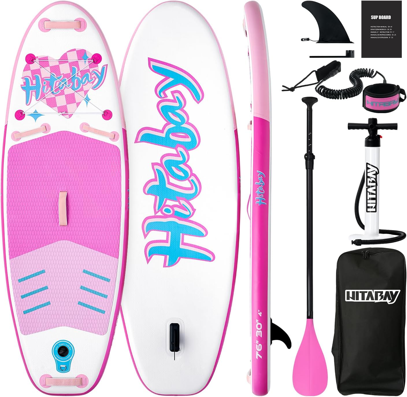 Kids Stand Up Paddle Board with Inflatable SUP Accessories, Durable, Lightweight, Wide Stable Design, Non-Slip Comfort Deck Inflatable Paddle Board for Kids