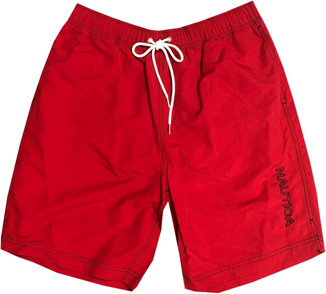 Nautica Mens Quick-Dry Logo Swim Trunk Shorts