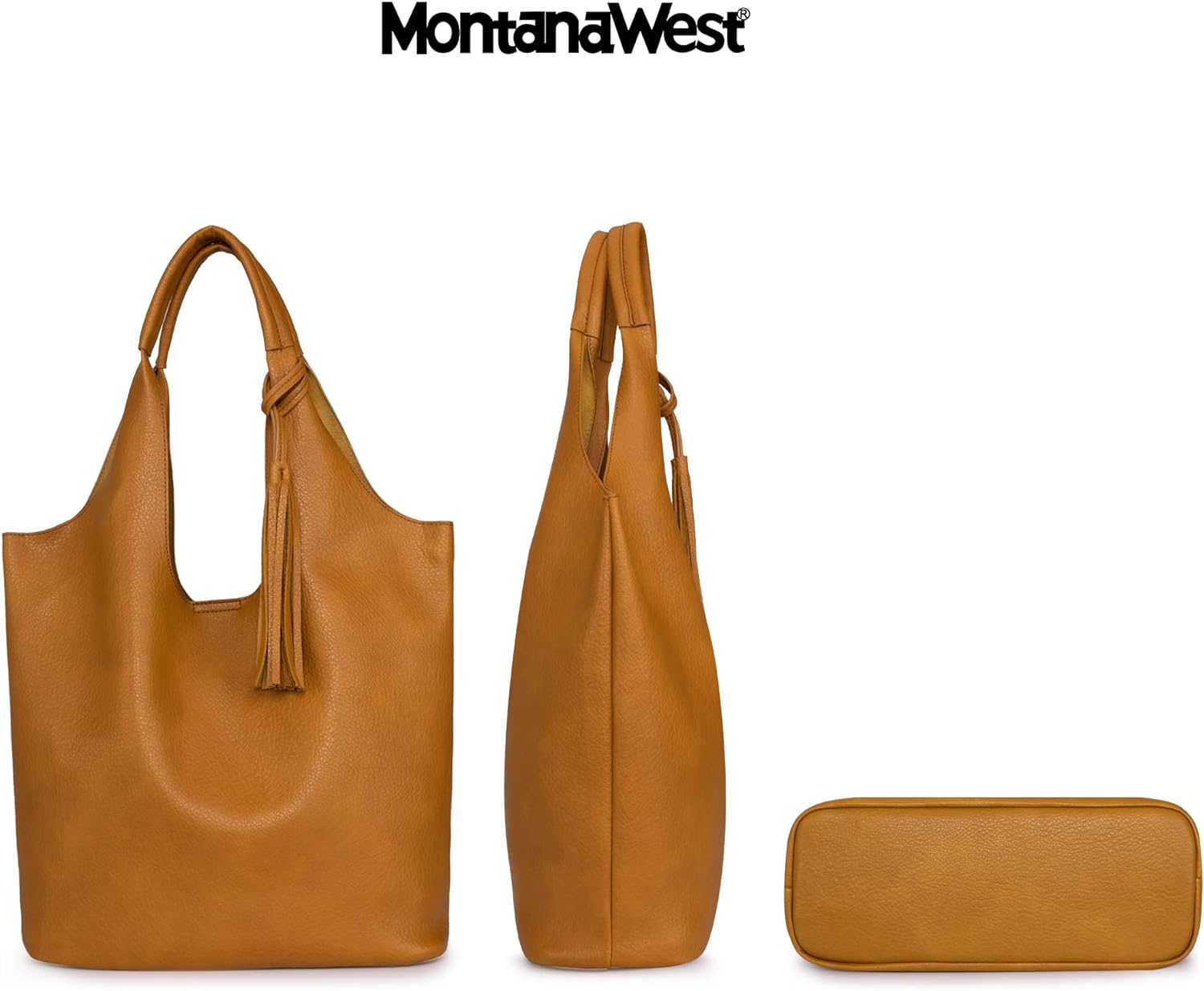 Montana West Slouchy Hobo Bags for Women Soft Designer Shoulder Purses Ladies Top Handle Handbag