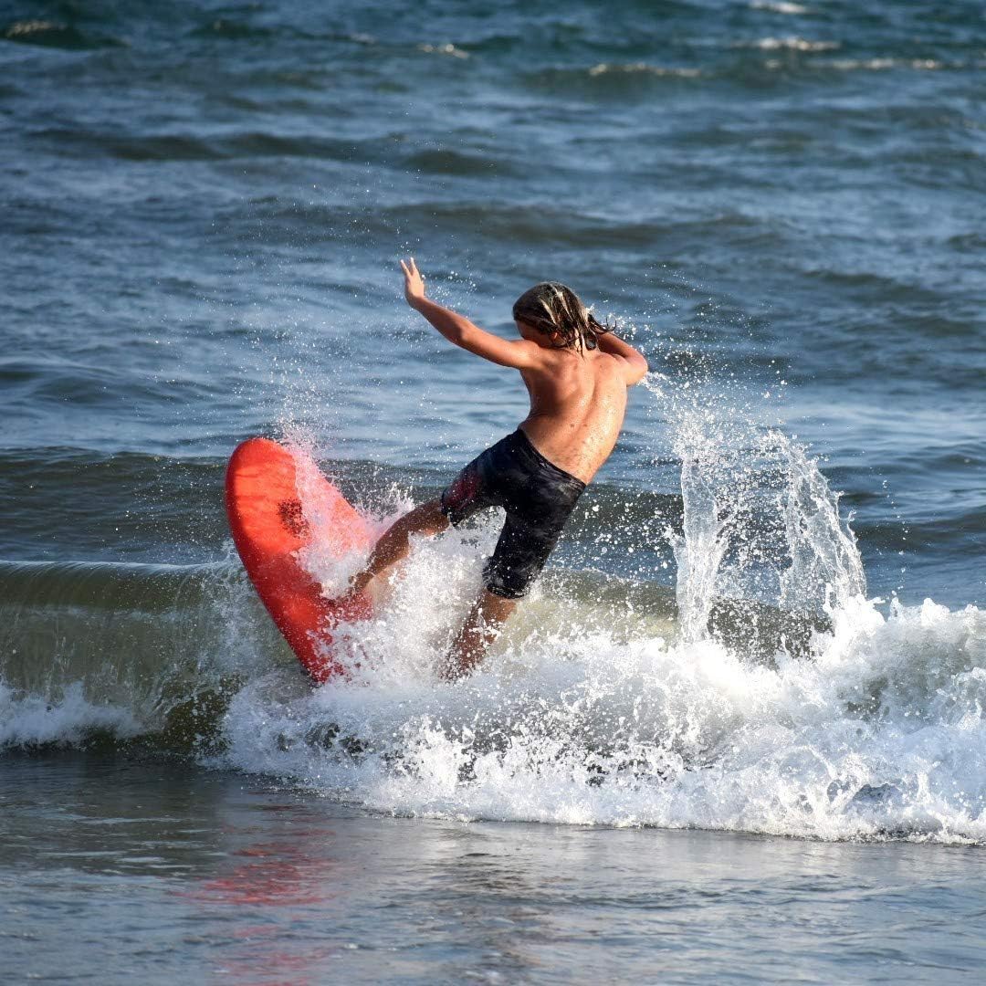 The 4-4 Surfboard for Beginners Kids and Adults - Soft Top Foam Surfboards for Beach – Surf as a Boogie Board Bodyboard or Softboard - Includes Fins and Leash