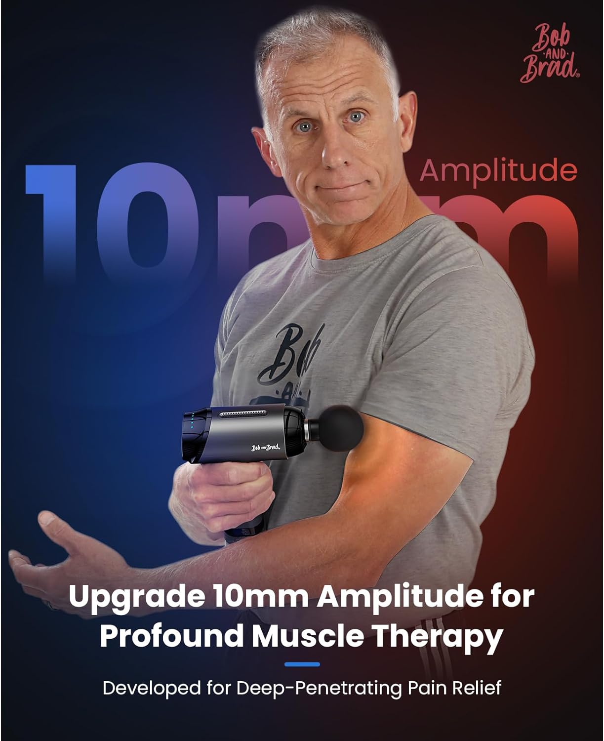 BOB AND BRAD T2 Pro Massage Gun with Heat and Cold, Deep Tissue Percussion Massager Gun, Muscle Massager, Electric Back Massagers for Professional Athletes Home Gym, FSA and HSA Eligible