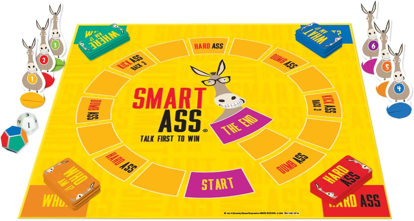 University Games | Smart Ass Trivia The Ultimate Who, What, Where Party Game for Families and Adults Ages 12 and Up and 2 to 6 Players