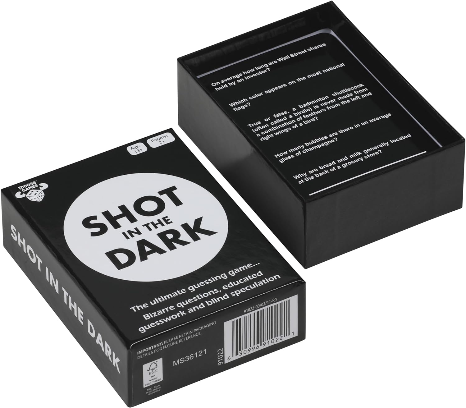 Shot in the Dark - Moose Games - The Ultimate Unorthodox Quiz Game, Multicolor, 91022