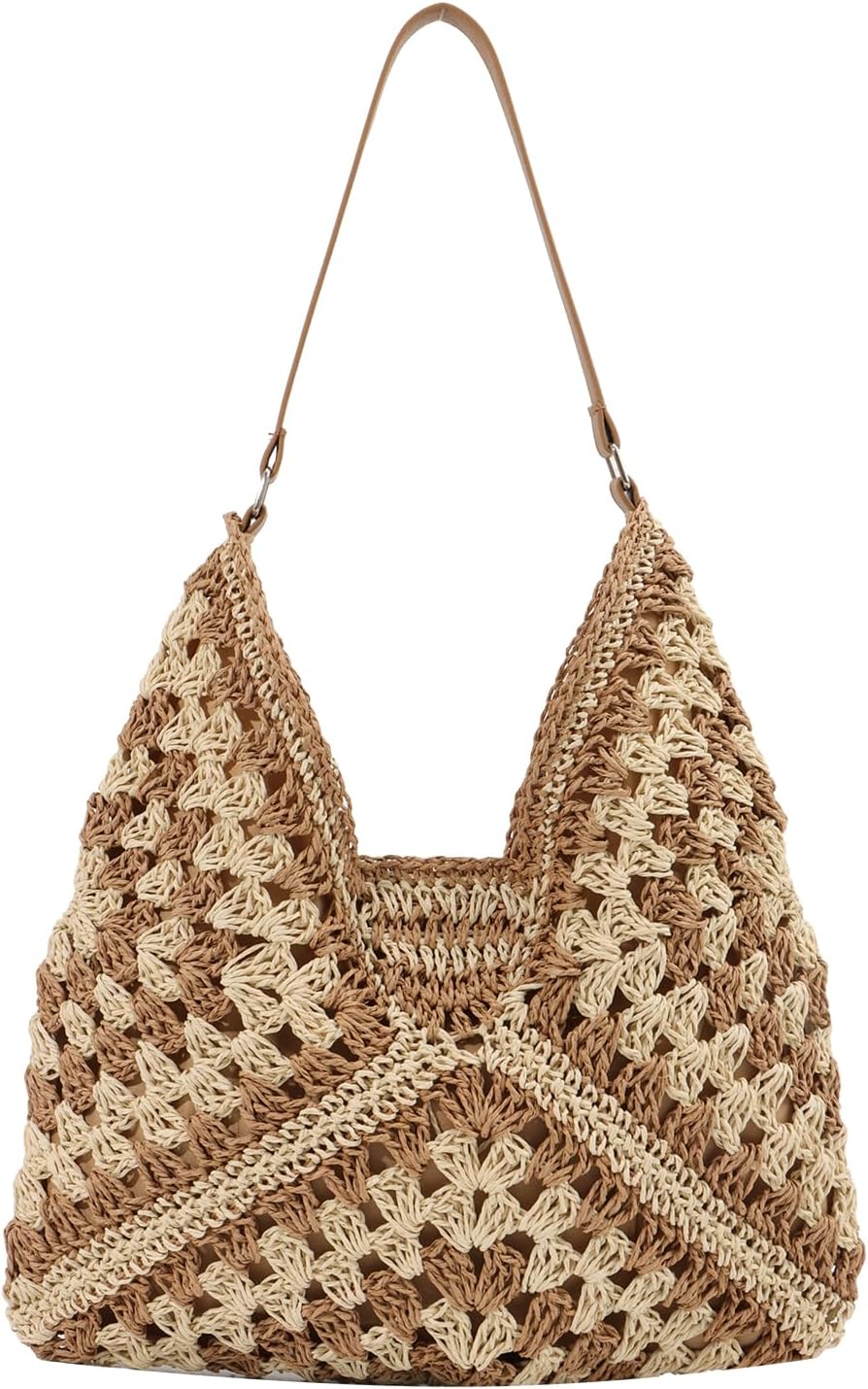 Straw Hobo Bags for Women Everything Tote Bag Woven Shoulder Bag Designer Beach Bag Summer Handbag