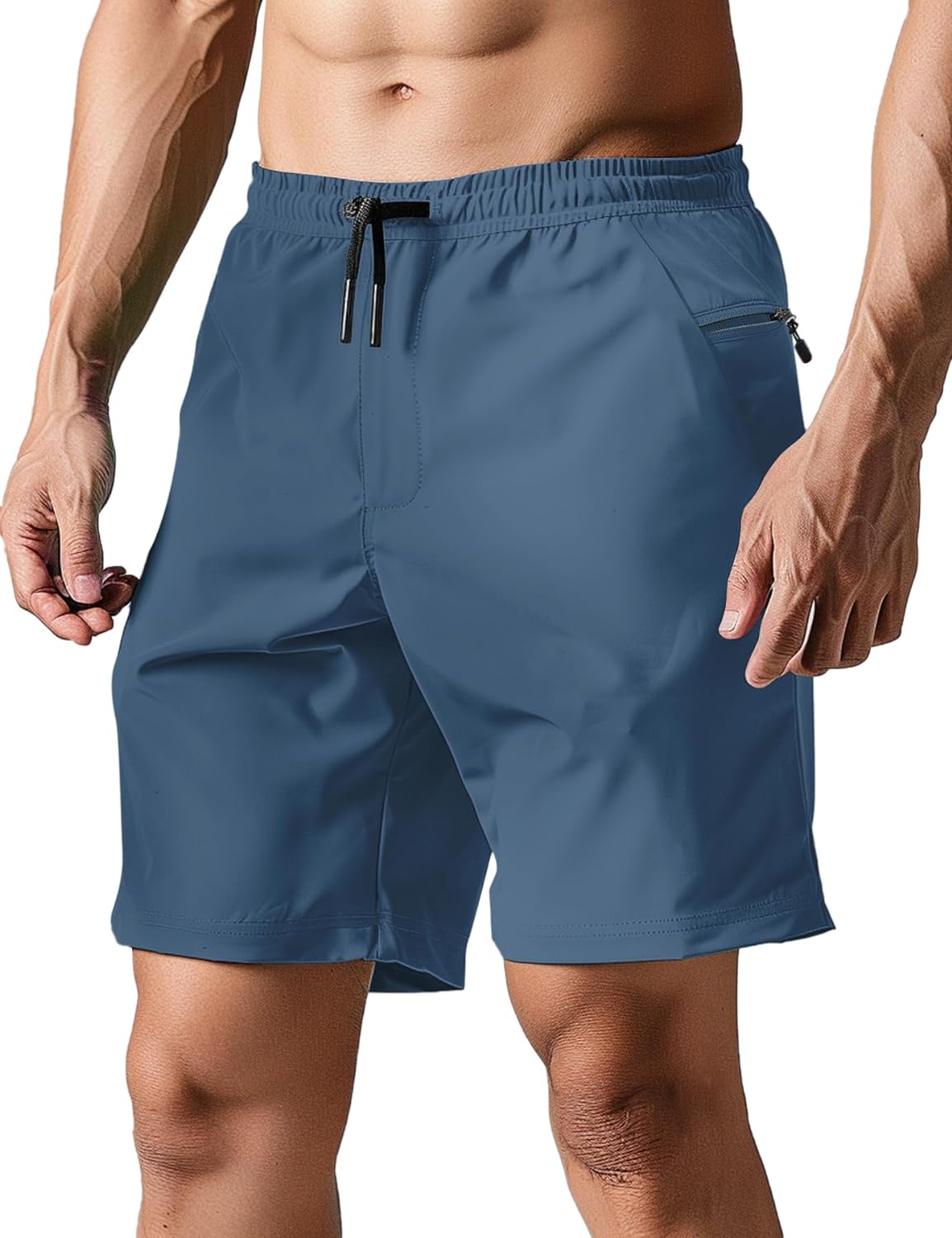 TUONROAD Mens Swim Trunks with Compression Liner 2 in 1 Board Shorts 7 Inch Quick Dry Swimming Shorts with Zipper Pockets