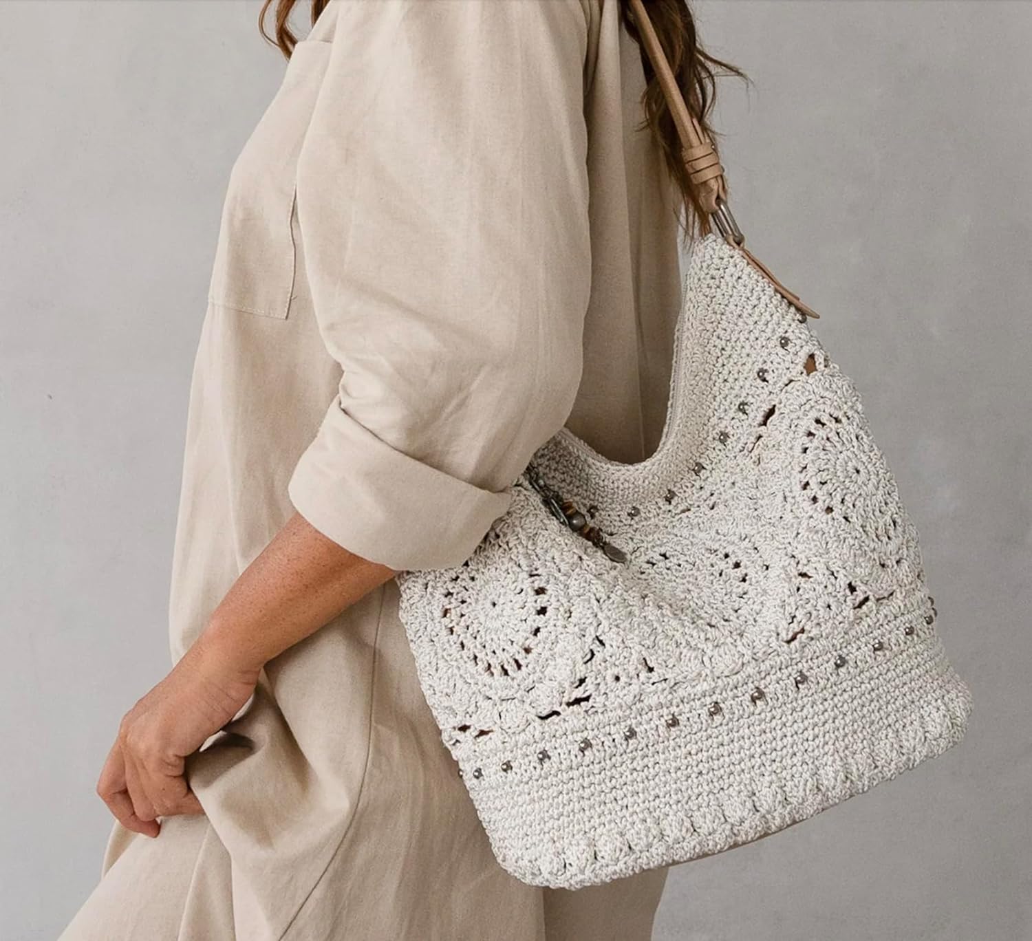 The Sak Sequoia Hobo Bag - Hand Crochet Large Women's Purse for Everyday & Travel - Durable Handbag & Tote With Zipper Pocket