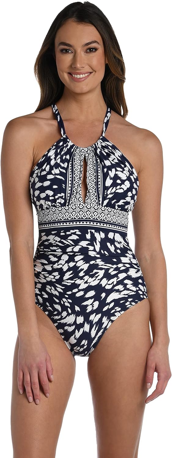 La Blanca Women's Standard High Neck One Piece Swimsuit