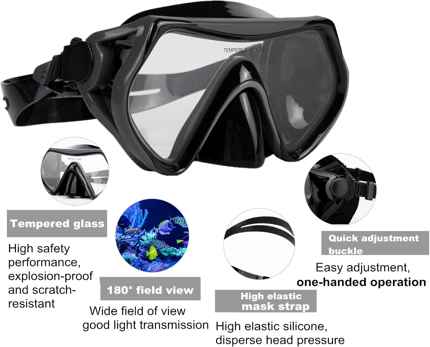 Snorkeling Gear Snorkel mask Scuba Set Scuba mask Diving mask Snorkeling Gear Swimming Goggles Snorkeling Set Swim Dive mask