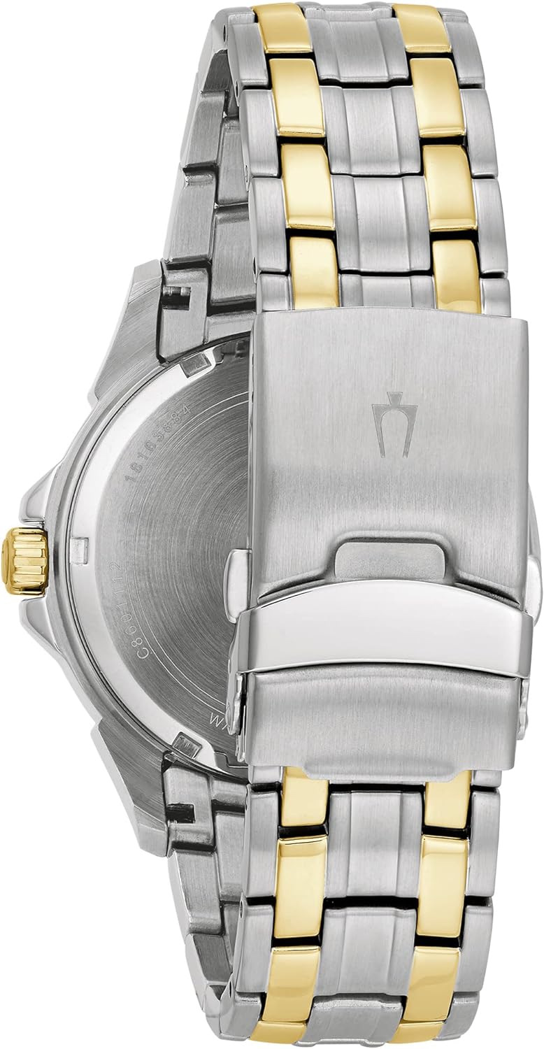 Bulova Men's Classic Two-Tone Stainless Steel 3-Hand Automatic Watch, Skeleton Dial, 43mm Style: 98A146