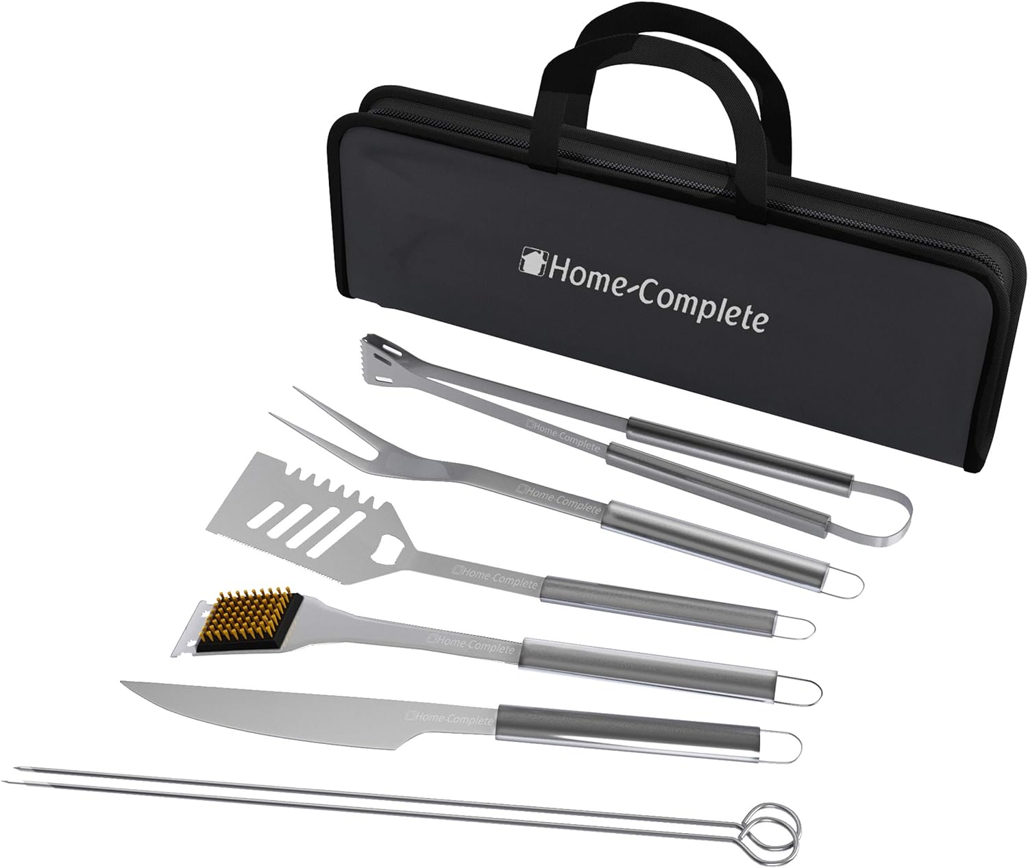 16-Piece BBQ Grill Accessories Set - Barbecue Tool Kit with Aluminum Case for Home Grilling - Great Gift for Birthday or Father’s Day by Home-Complete