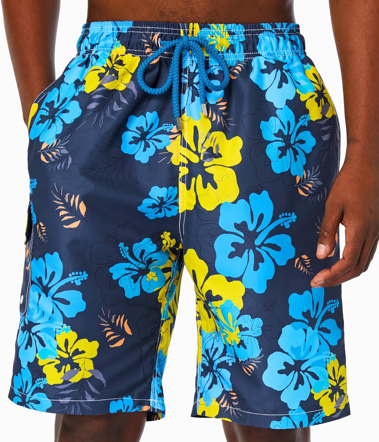 SIX ISLANDS Quick-Dry Swim Trunks - Comfortable Mens Boardshorts, 9" Inseam, Variety of Tropical & Classic Designs