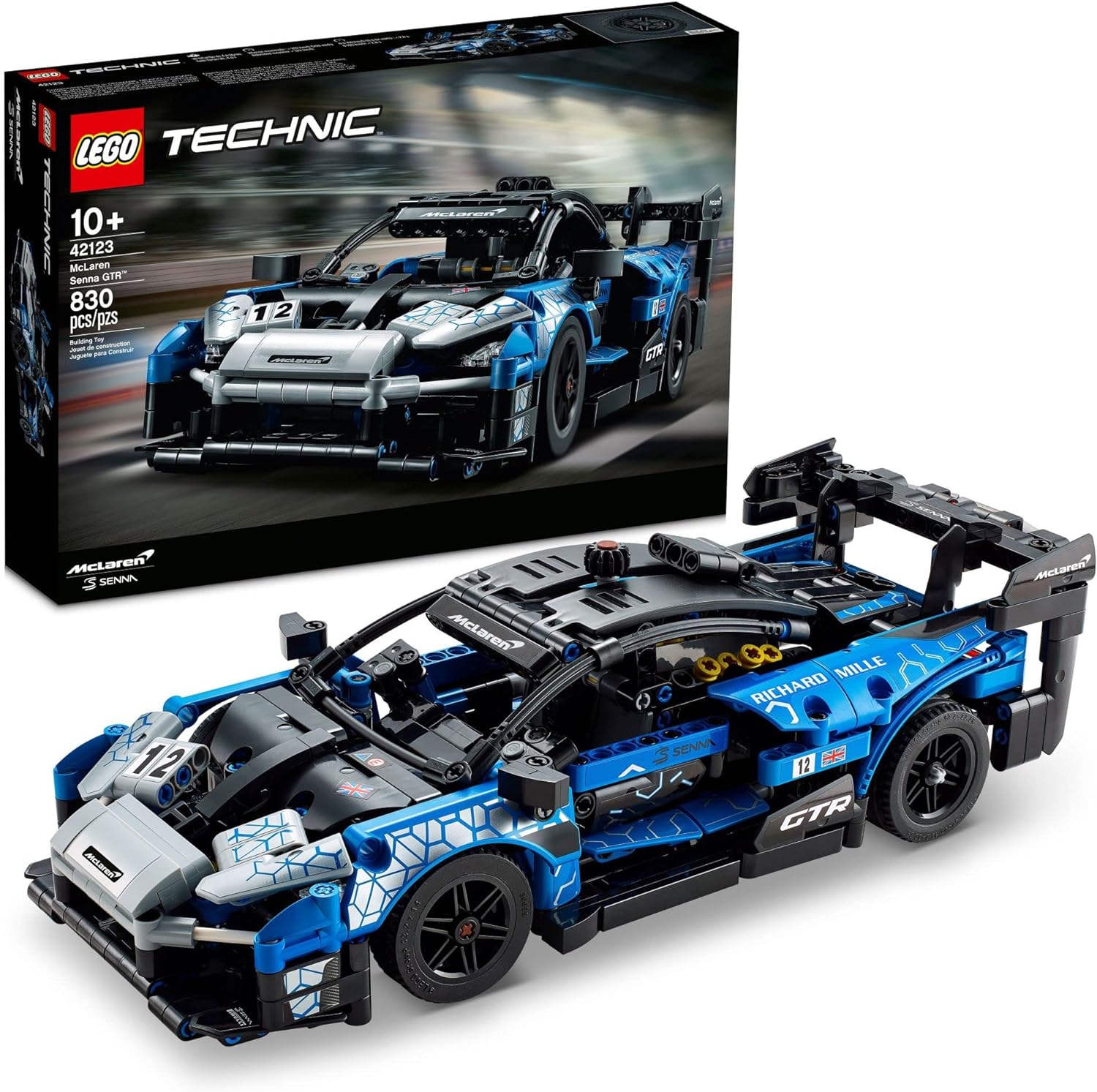 LEGO Technic McLaren Senna GTR 42123 Racing Sports Collectable Model Car Building Kit, Car Construction Toy, Gift Idea for Kids, Boys and Girls