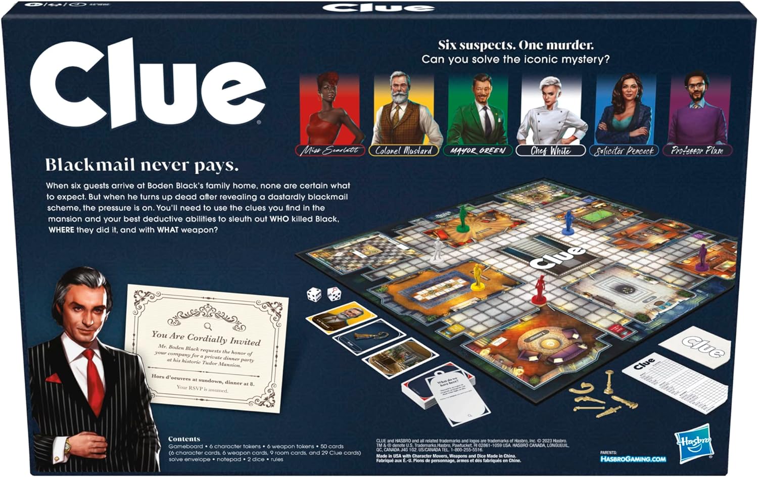 Hasbro Gaming Clue Board Game for Kids Ages 8 and Up, Reimagined Clue Game for 2-6 Players, Mystery Games, Detective Games, Family Games for Kids and Adults