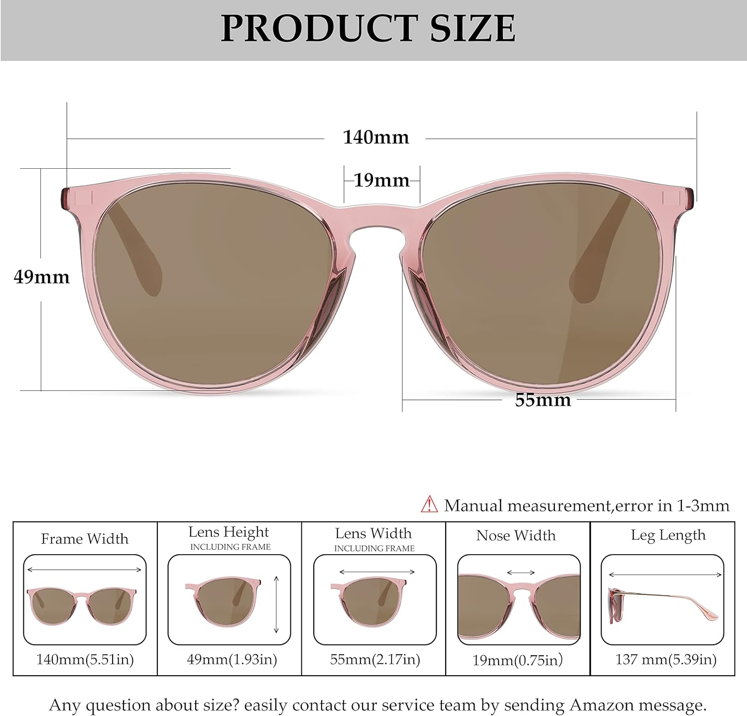 Vintage Round Polarized Sunglasses for Women Men Classic Retro Trendy Designer Style Sun Glasses UV400 Protection