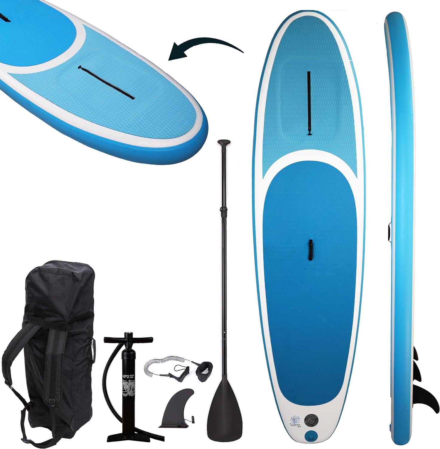 Ei Inflatable Stand Up Paddle Board with Built-in Cooler/Storage, 10’6” Premium Paddleboard with Accessories & Sup Carry Bag, Stand Up Paddle Boards for Youth & Adults