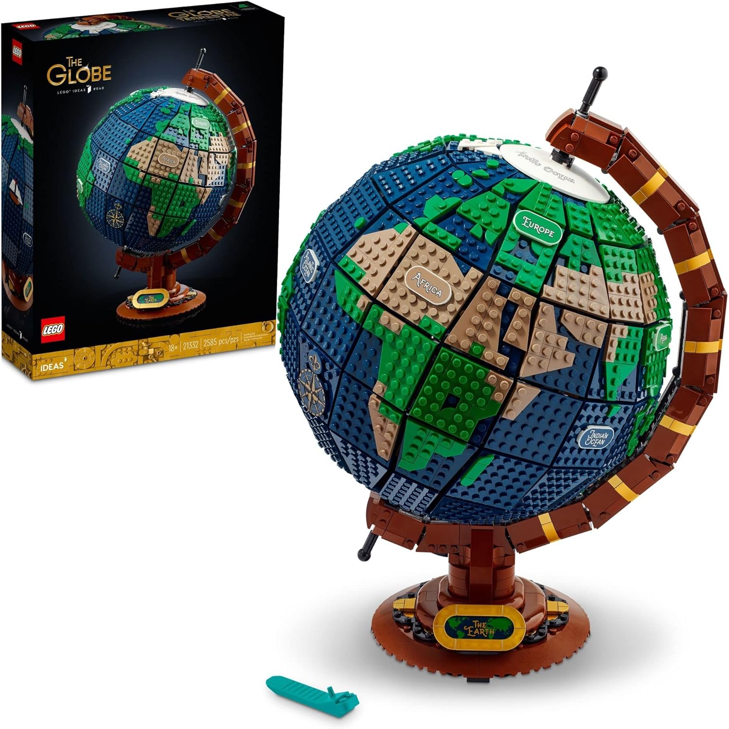 LEGO Ideas The Globe Building Set, Build and Display Model for Adults (2,585 Pieces), High School Graduation Gift Idea, 21332