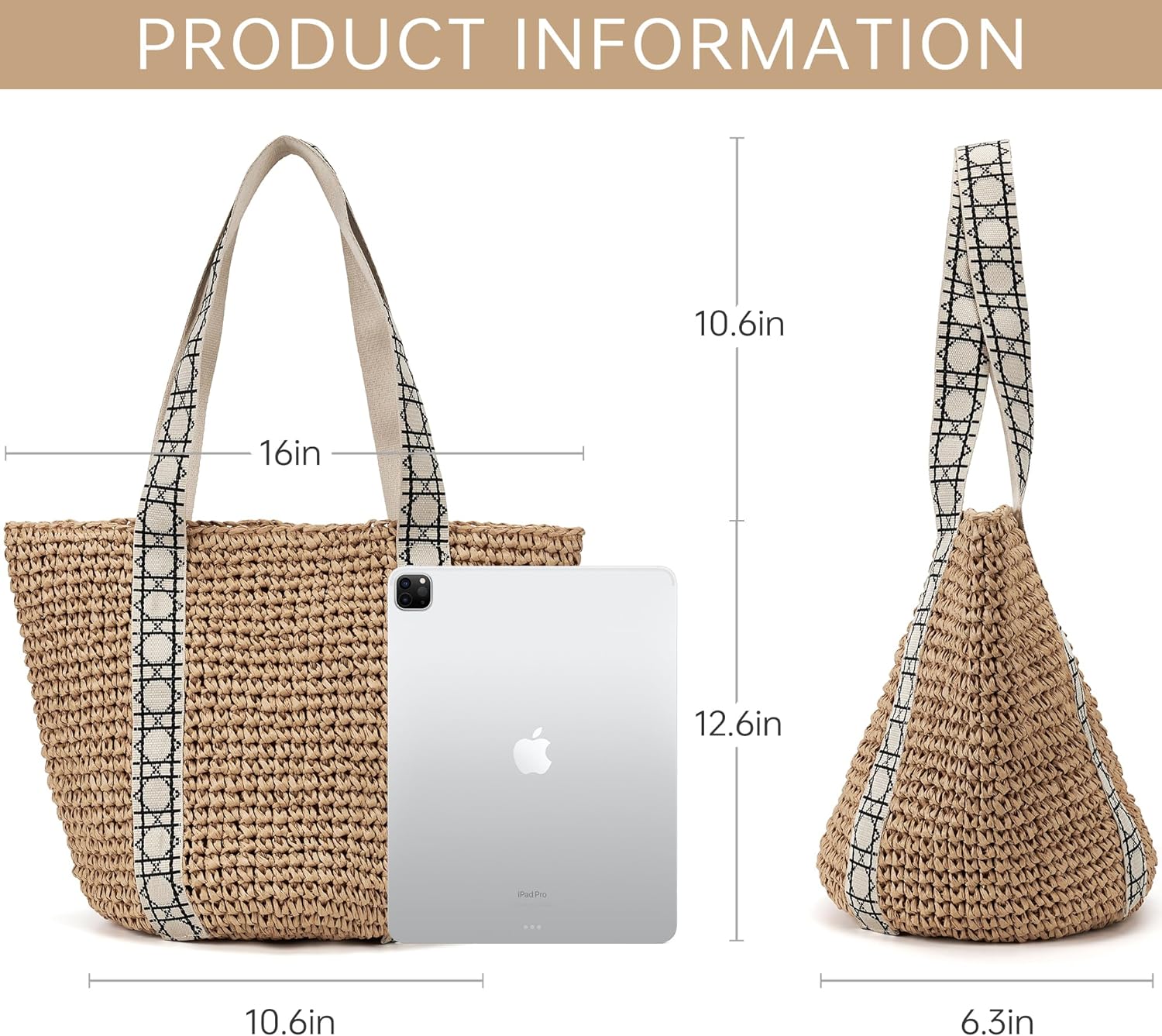 Straw Beach Bag The Tote Bag for Women straw purse hobo bags summer purses for women rattan wicker clutch pool raffia bag