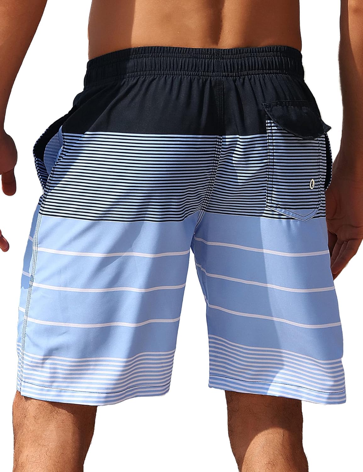 ELETOP Men's Swim Trunks Quick Dry Bathing Suit Swimming Board Shorts Mesh Lining Beach Swimwear