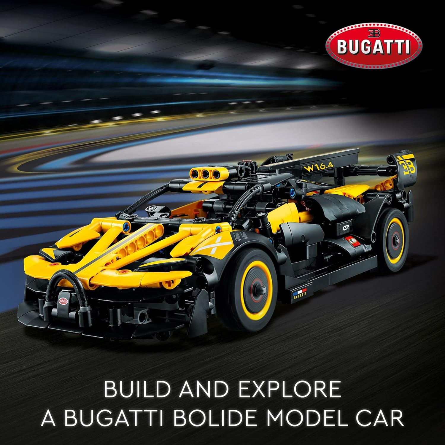 LEGO Technic Bugatti Bolide Racing Car Building Set - Model and Race Engineering Toy for Back to School, Collectible Sports Car Construction Kit for Boys, Girls, and Teen Builders Ages 9+, 42151