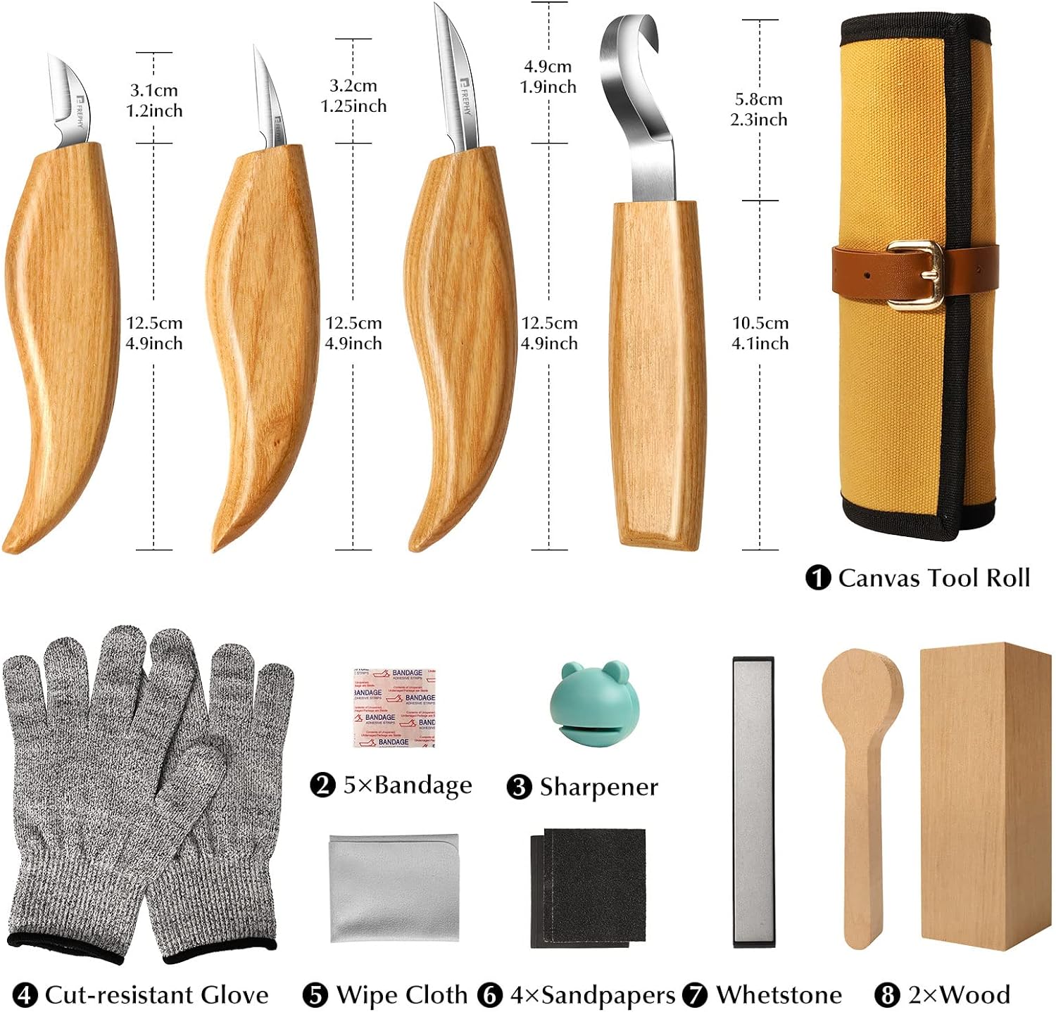 Whittling Kit for Beginners, Wood Whittling Kit for Kids, Wood Carving Kit with Basswood Wood Blocks, 23Pcs Wood Carving Tools Gift Set, DIY