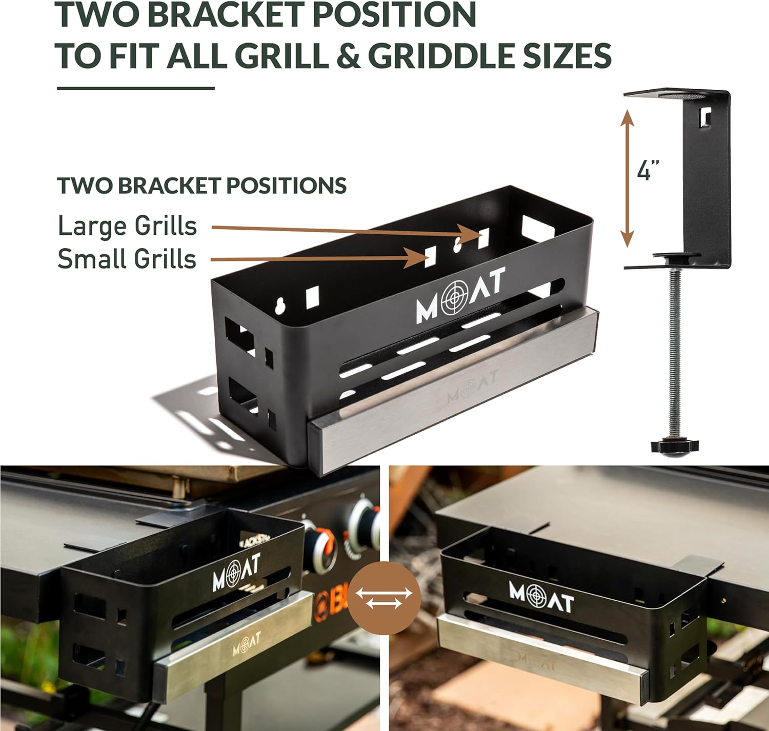 MOAT Grill & Griddle Caddy plus Grill & Griddle Large Trash Bag Holder, Magnetic Utensils Holder – Compatible Blackstone Griddle Caddy for Grilling. And for Weber Grill Accessories for Outdoor Grill