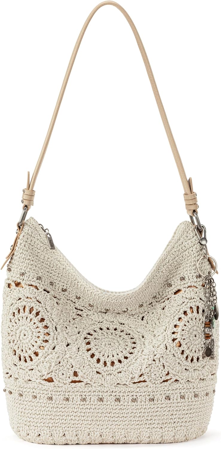 The Sak Sequoia Hobo Bag - Hand Crochet Large Women's Purse for Everyday & Travel - Durable Handbag & Tote With Zipper Pocket