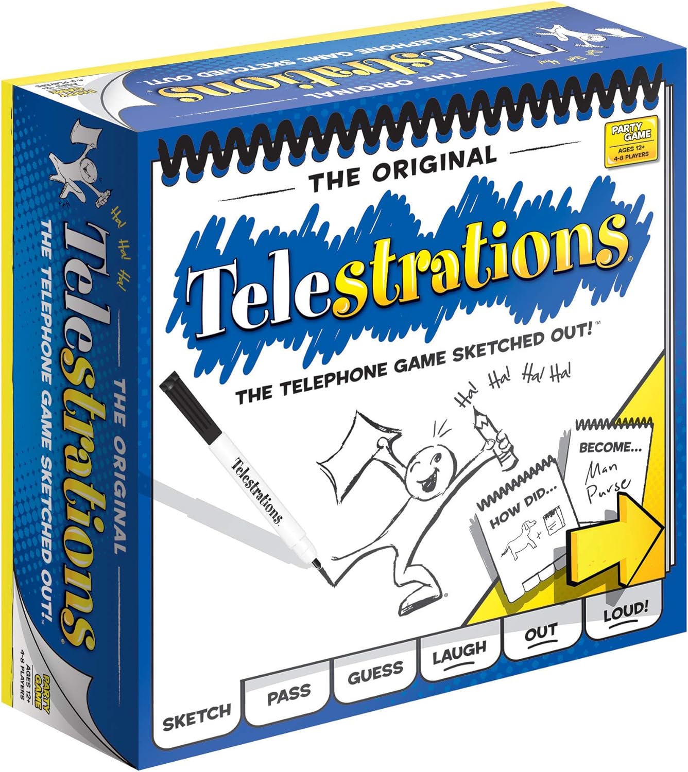 Telestrations Original 8-Player | Family Board Game | A Fun Game for Kids and Adults | Game Night Just Got Better | The Telephone Game Sketched Out | Ages 12+