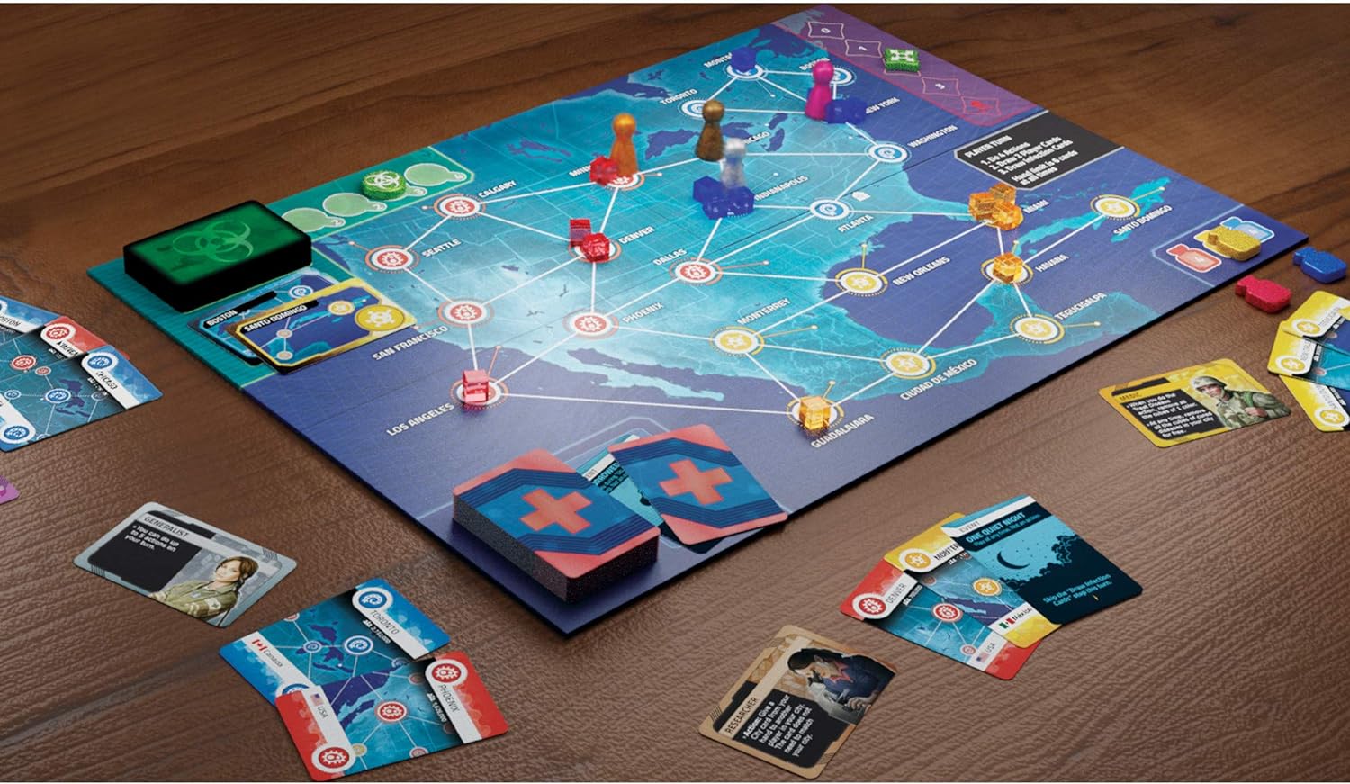 Pandemic Hot Zone: North America Board Game - Unite to Save The Continent! Cooperative Strategy Game for Kids and Adults, Ages 8+, 2-4 Players, 30 Minute Playtime, Made by Z-Man Games