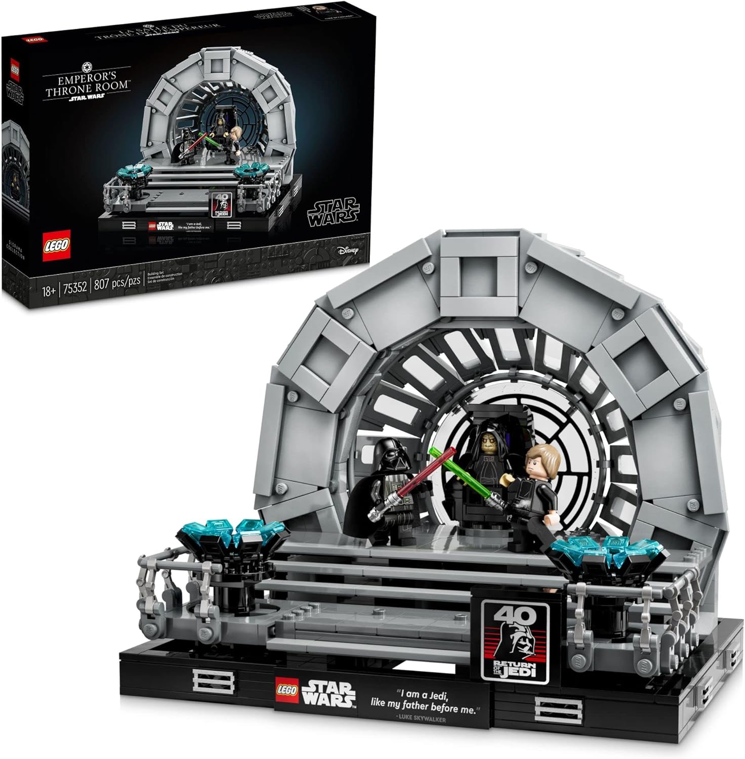 LEGO Star Wars Emperor’s Throne Room Diorama 75352 Building Set for Adults, Classic Star Wars Collectible for Display with Darth Vader Minifigure, Fun Birthday Gift for Men and Women