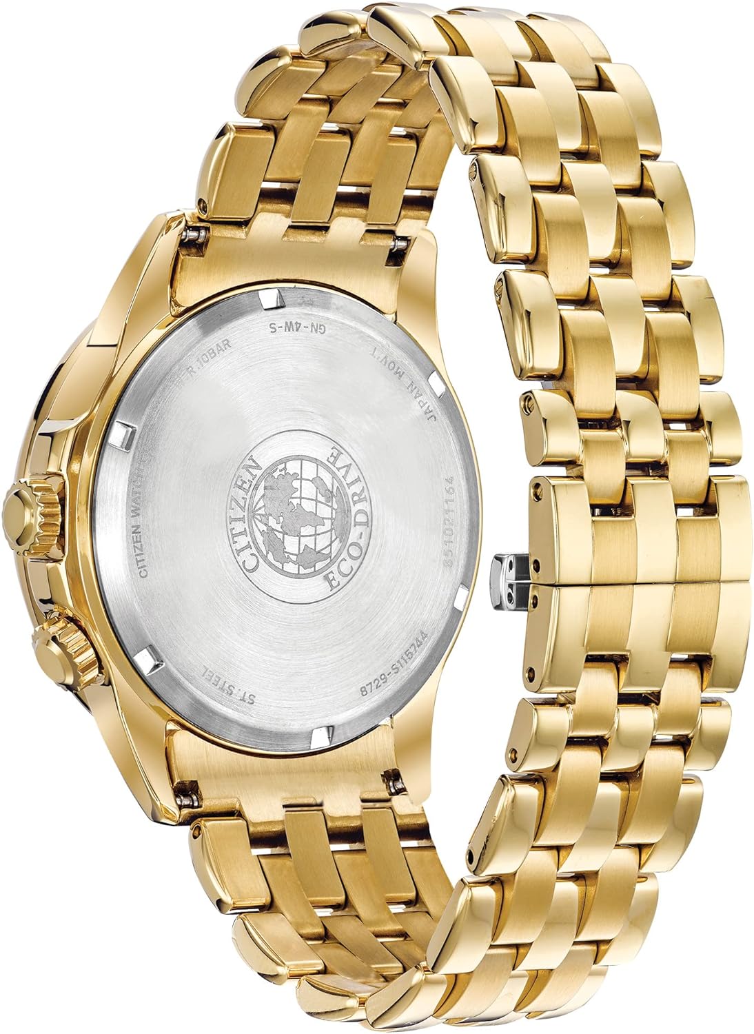 Citizen Men's Eco-Drive Classic Calendrier Watch in Gold-Tone Stainless Steel, Diamonds, Black Dial (Model: BU2082-56E)