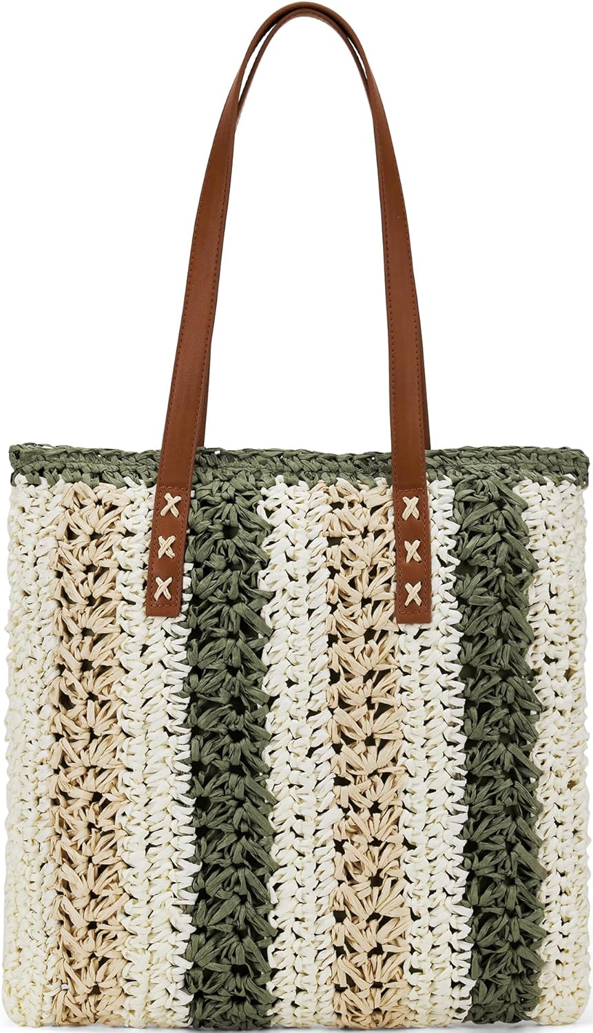 Straw Bag Mesh Beach Bag The Tote Raffia Bag for Women Summer Beach Designer Hobo Purse 2024 Large Woven Women's Handbags