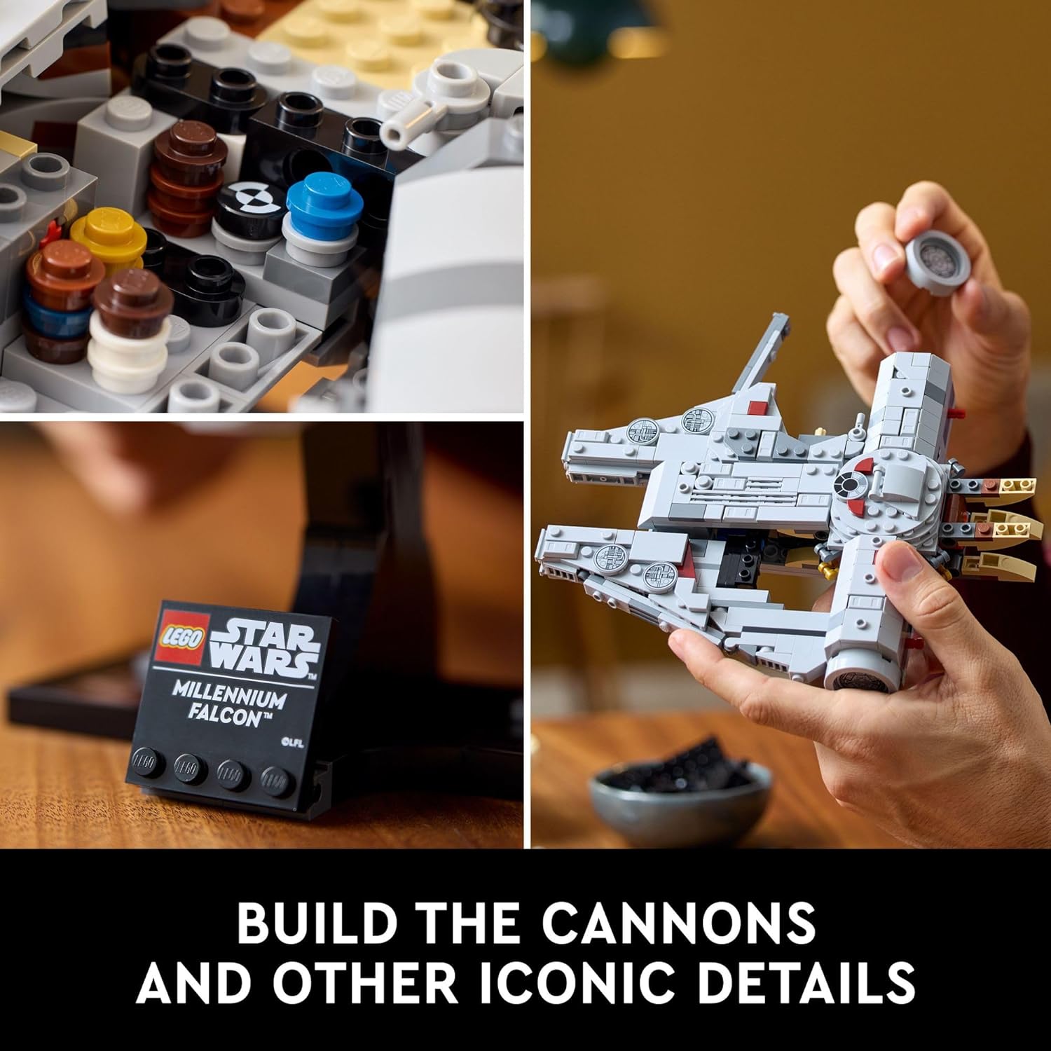 LEGO Star Wars: A New Hope Millennium Falcon 25th Anniversary Buildable Starship Model for Star Wars Fans, Collectible Star Wars Home Décor for Adults, Gift Idea for Father's Day from Daughter, 75375