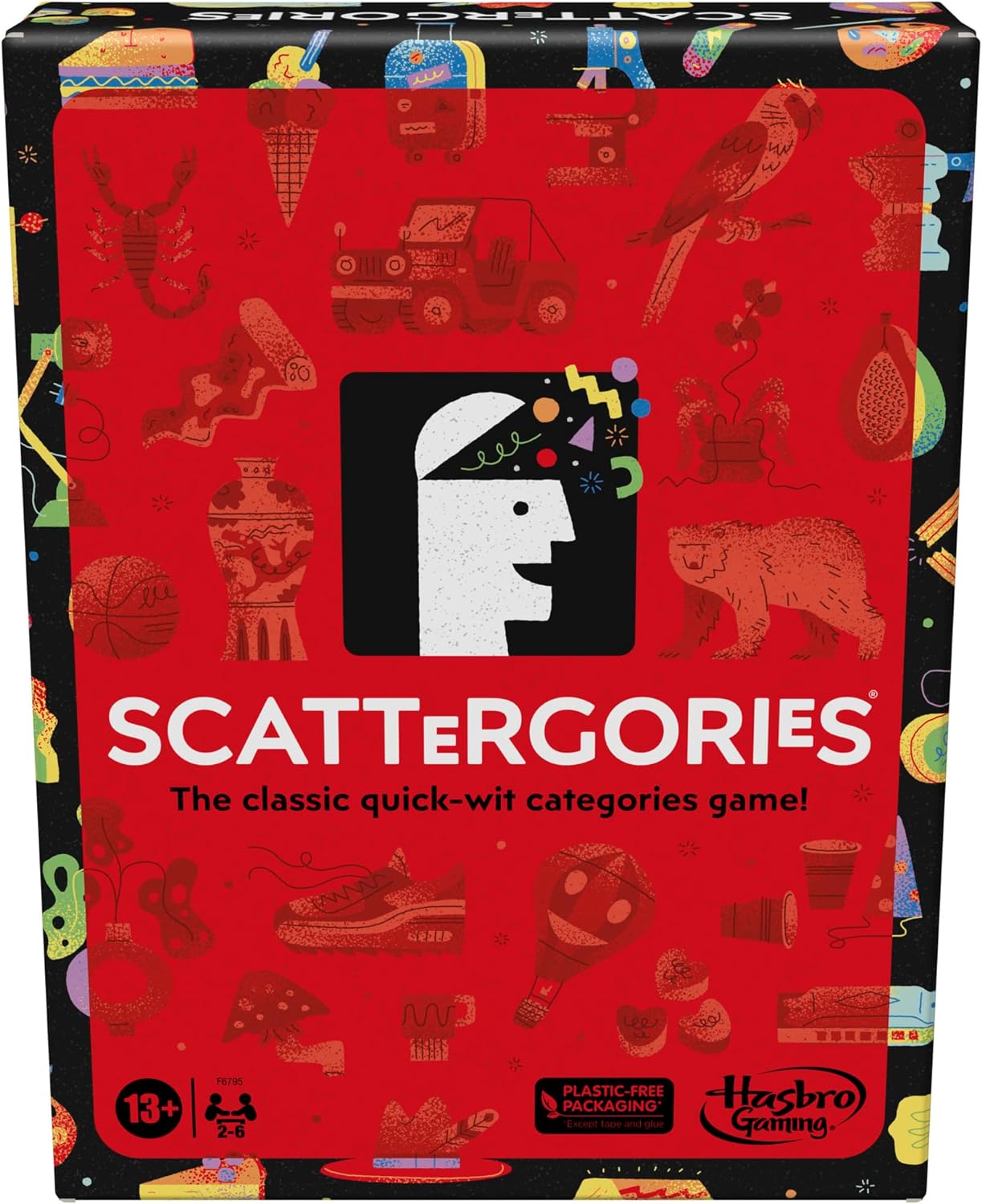 Hasbro Gaming Scattergories Classic Game, Party Game for Adults and Teens Ages 13 and up, Board Game for 2+ Players