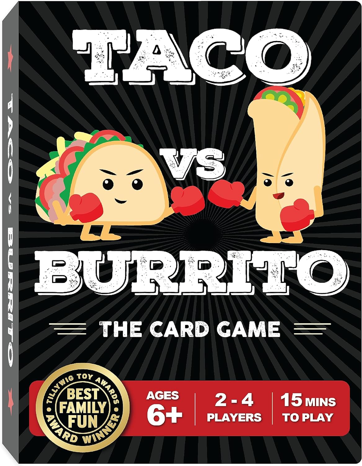 Taco vs Burrito Family Board Games for Kids 6-8, 8-12 & Up - Fun Travel Family Card Games for Everyone, Gifts for 7, 8, 9 and 10 Year Old Boys and Girls