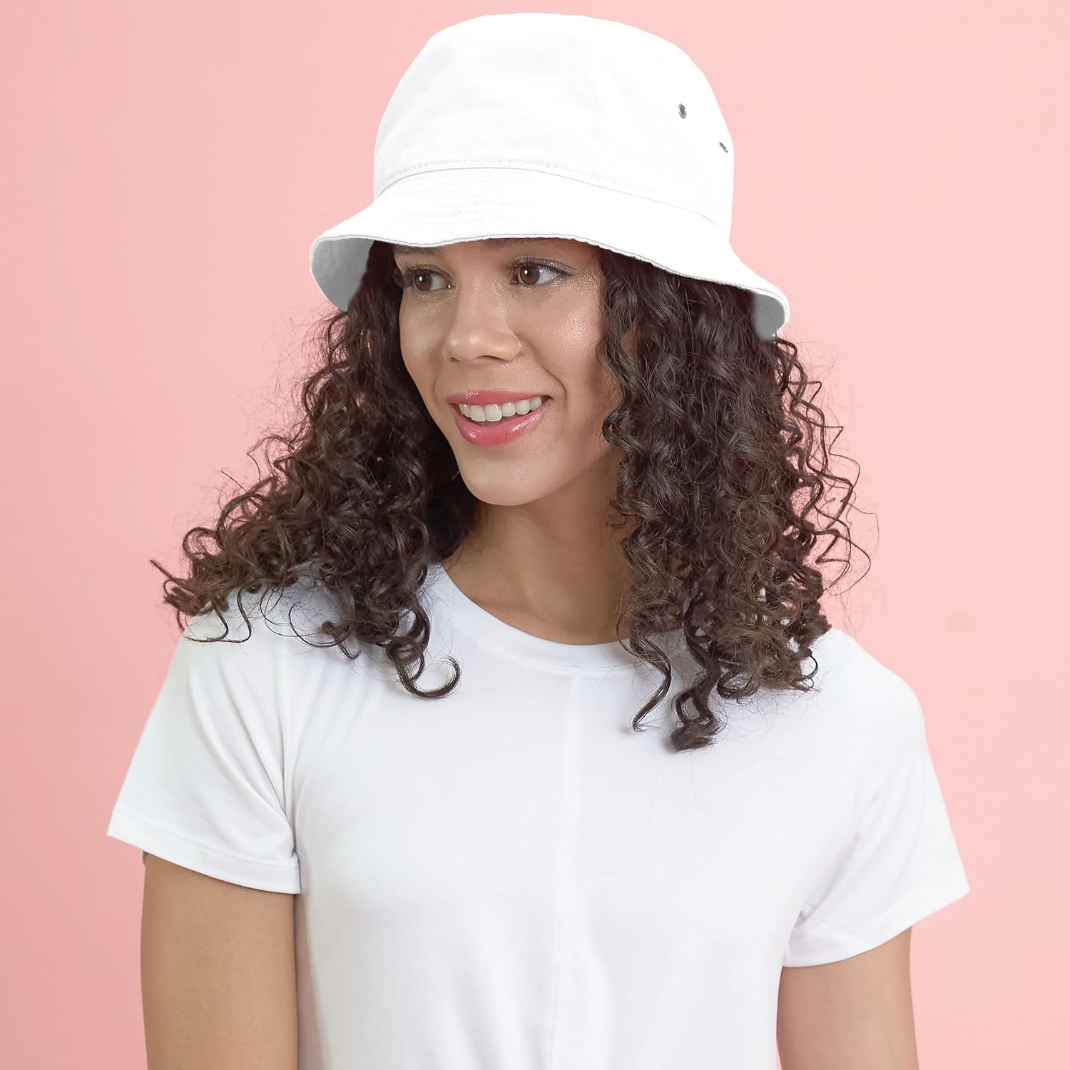 Bucket Hat - Unisex 100% Cotton & Denim UPF 50 Packable Summer Travel Beach Sun Hat