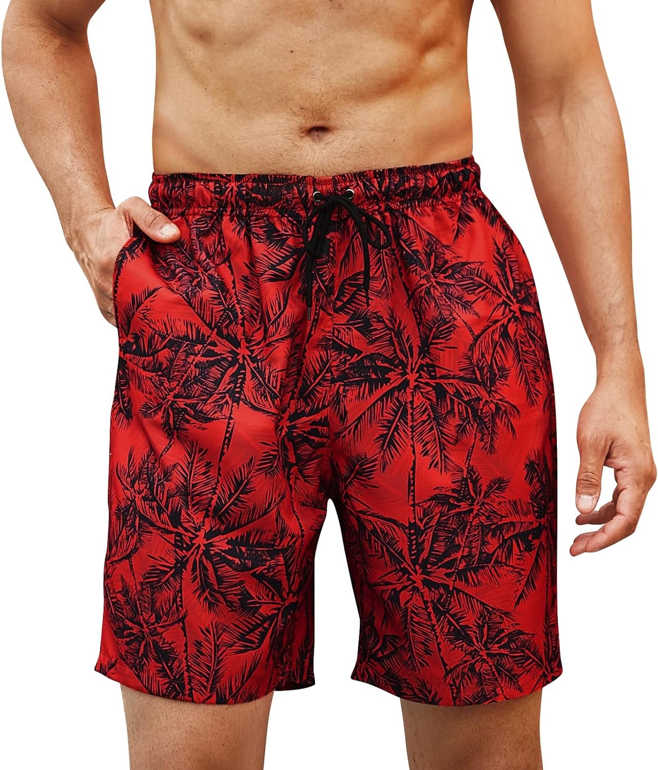 Enlision Mens Swim Trunks Quick Dry Swimwear Summer Hawaiian Swimming Beach Shorts with Pocket Bathing Suits for Men